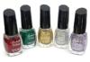 LOT  5  VERNIS A ONGLES PAILLETTES