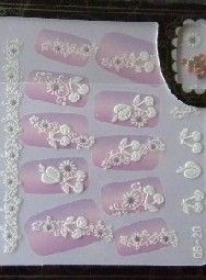 STICKERS 3D FLEURS CERISES  STRASS